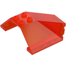 LEGO Transparent Neon Reddish Orange Windscreen 6 x 6 x 2 (35331 / 87606)