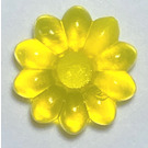 LEGO Transparent Neon Yellow Clikits Daisy Small with 10 Petals (45456 / 46282)