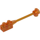 LEGO Transparent Orange Bar 1 x 8 with Brick 1 x 2 Curved (Axle Holder in Small End) (30359 / 60572)