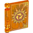 LEGO Transparent Orange Book Cover with Nexo Knights Book Of Destruction (24093 / 25220)