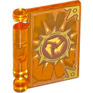 LEGO Transparentes Orange Book Cover mit Nexo Knights Book Of Destruction (24093 / 25220)