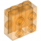 LEGO Transparant oranje Steen 1 x 2 x 2 met Studs Aan Tegenoverliggende zijden (80796)