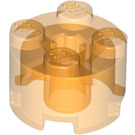 LEGO Orange transparent Brique 2 x 2 Rond (3941 / 6143)