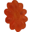 LEGO Transparant Orange Clikit Daisy 2 x 2 med 10 Kronblad (45455 / 46281)