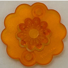 LEGO Transparent Orange Clikits Flower with 10 Petals (48343 / 48691)