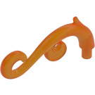 LEGO Transparent Orange Curved Branch with Thorns (28870)