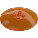 LEGO Transparent Orange Dish 6 x 6 (35327 / 44375)