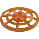 LEGO Transparant oranje Dish 6 x 6 Webbed (Vierkante houder aan onderzijde) (4285 / 30234)