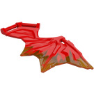 LEGO Transparent Orange Dragon Wing 11 x 5 with Marbled Red Edge (4899)