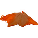 LEGO Transparent Orange Dragon Wing with Marbled Pearl Gold (79898)