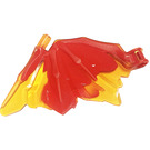 LEGO Orange transparent Dragon Aile avec Marbled rouge