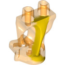 레고 투명한 오렌지 귀신 다리 ~와 함께 마블링 노란색 (19859)