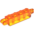 LEGO Transparent Orange Hinge Brick 1 x 4 Locking Double (30387 / 54661)