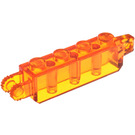 LEGO Gennemsigtig orange Hængsel Klods 1 x 4 Låsning Dobbelt (30387 / 54661)