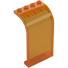 LEGO Transparent Orange Panel 3 x 4 x 6 with Curved Top (2571 / 35251)