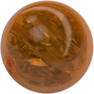 LEGO Transparent Orange Plastic Ball with Transparent Inner Ball (92534)