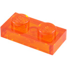 LEGO Transparent Orange Plate 1 x 2 (6225 / 28653)