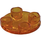 LEGO Orange Transparent assiette 2 x 2 Rond avec Arrondi Bas (2654 / 28558)