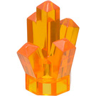 LEGO Transparant oranje Steen 1 x 1 met 5 punten (28623 / 30385)