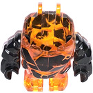 LEGO Transparent Orange Rock Monster Body (Torso/Legs with Black Arms)