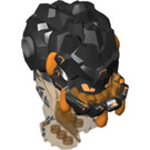LEGO Transparentes Orange Felsen Monster - Groß mit Schwarz und Orange (87959)