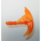 LEGO Transparent Orange Sickle with Trailing Energy Effect