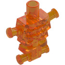 LEGO Transparant oranje Skelet Torso met Angular Ribs (29980 / 93060)