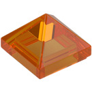 LEGO Transparant oranje Helling 1 x 1 x 0.7 Piramide (22388 / 35344)