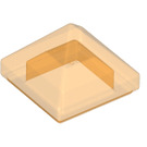 LEGO Orange transparent Pente 1 x 1 x 0.7 Pyramide (22388 / 35344)