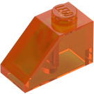 LEGO Transparant Orange Backe 1 x 2 (45°) (3040 / 6270)