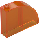 LEGO Transparent Orange Slope 1 x 4 x 3 Curved (65734)