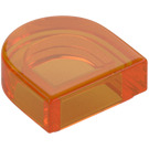 LEGO Transparant Orange Bricka 1 x 1 Halv Oval (24246 / 35399)