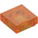 LEGO Orange Transparent Tuile 1 x 1 avec rainure (3070 / 30039)