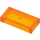 LEGO Transparent Orange Tile 1 x 2 with Groove (30070 / 35386)