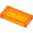 LEGO Gjennomsiktig oransje Tile 1 x 2 med Rille (3069 / 30070)