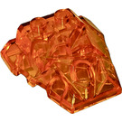 LEGO Transparant Orange Kil 4 x 4 med Jagged Angles (28625 / 64867)