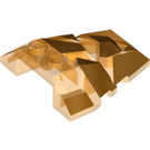 LEGO Transparent Orange Wedge 4 x 4 with Jagged Angles with Gold Surface (28625)