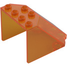 LEGO Transparant oranje Voorruit 4 x 5 x 3 (30251 / 35169)