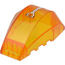 LEGO Transparent Orange Windscreen 4 x 6 x 2 Curved with White Targeting Sight Sticker (41883)