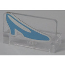 LEGO Transparent Panel 1 x 2 x 1 with Blue Shoe Sticker with Rounded Corners (4865)