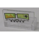 LEGO Transparent Panel 1 x 2 x 1 with Flight Data Sticker with Rounded Corners (4865)