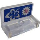 LEGO Transparent Panel 1 x 2 x 1 with Flower and Price "10" Sticker with Rounded Corners (4865)