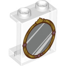 LEGO Transparent Panneau 1 x 2 x 2 avec Mirror avec supports latéraux, tenons creux (6268 / 60996)