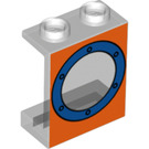 LEGO Transparent Panel 1 x 2 x 2 with Porthole without Side Supports, Hollow Studs (6268 / 56077)