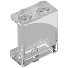 LEGO Transparent Panel 1 x 2 x 2 with Right Gray Curve with Side Supports, Hollow Studs (6268 / 78293)