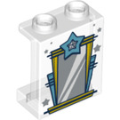 LEGO Panel 1 x 2 x 2 with Star Mirror with Side Supports, Hollow Studs (67404)