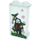 LEGO Transparent Panneau 1 x 2 x 3 avec Zombie Doll et Pixies Autocollant avec supports latéraux - tenons creux (35340)
