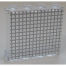 LEGO Transparent Panel 1 x 4 x 3 mit Schwarz Grid Aufkleber mit Seitenstützen, Hohlbolzen (35323)
