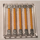 LEGO Transparent Panel 1 x 6 x 5 mit 5 Orange Lasers Aufkleber (59349)
