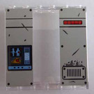LEGO Transparant Paneel 1 x 6 x 5 met Rood Stripe, Vents en Scanner Monitor Sticker (59349)